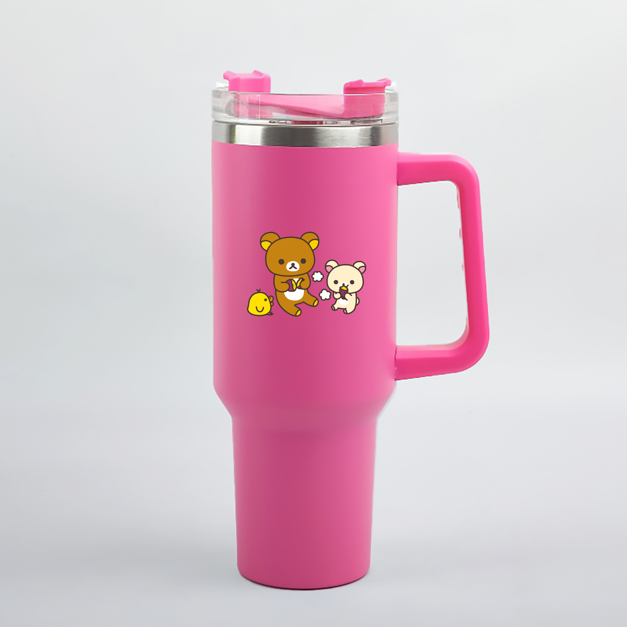 （画像用） リラックマ リラックマ キイロイトリ Rilakkuma Korilakkuma Kiiroitori 1200mL車用タンブラー（カラープリント）